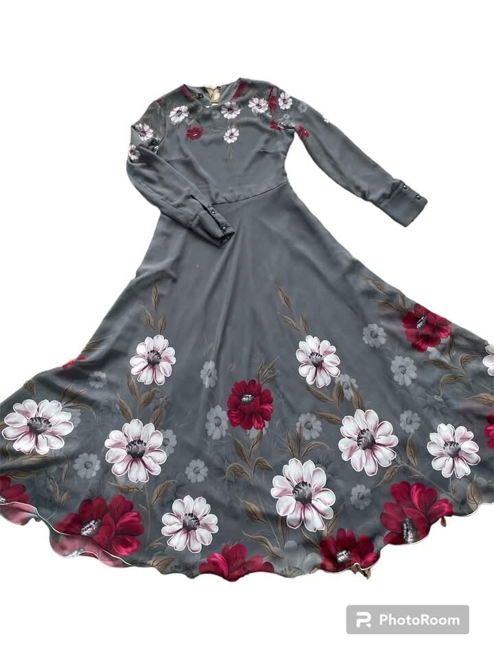 Floral formal dress full view