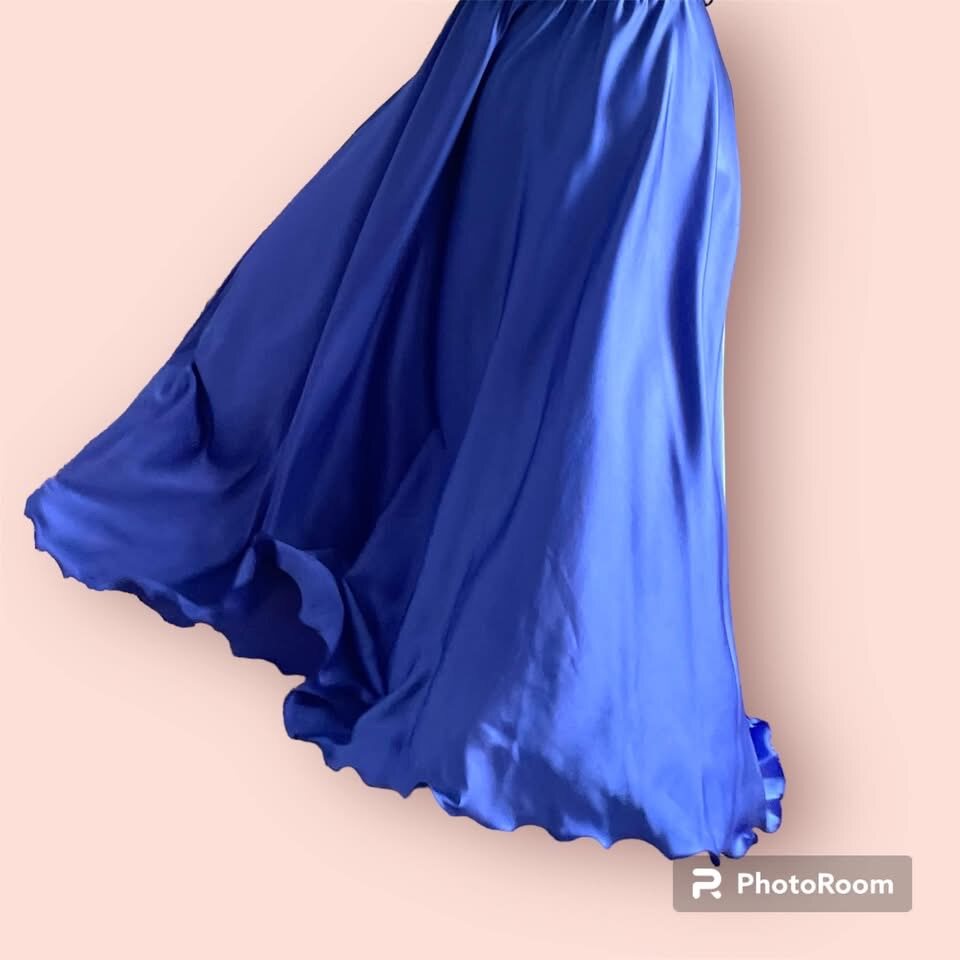 Royal blue formal dress full view