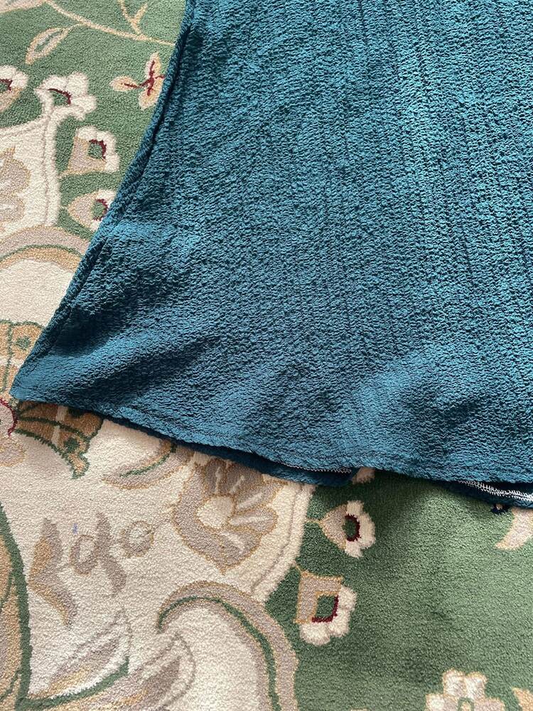 Teal formal dress hem detail