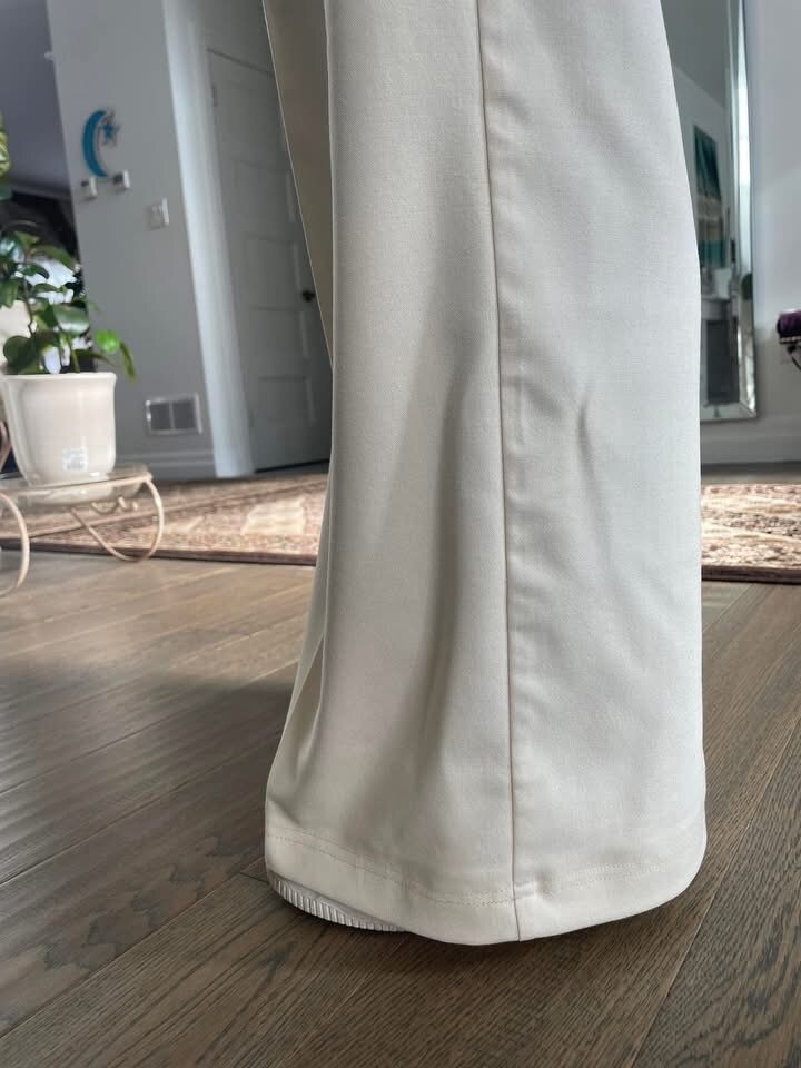 White trousers finished length
